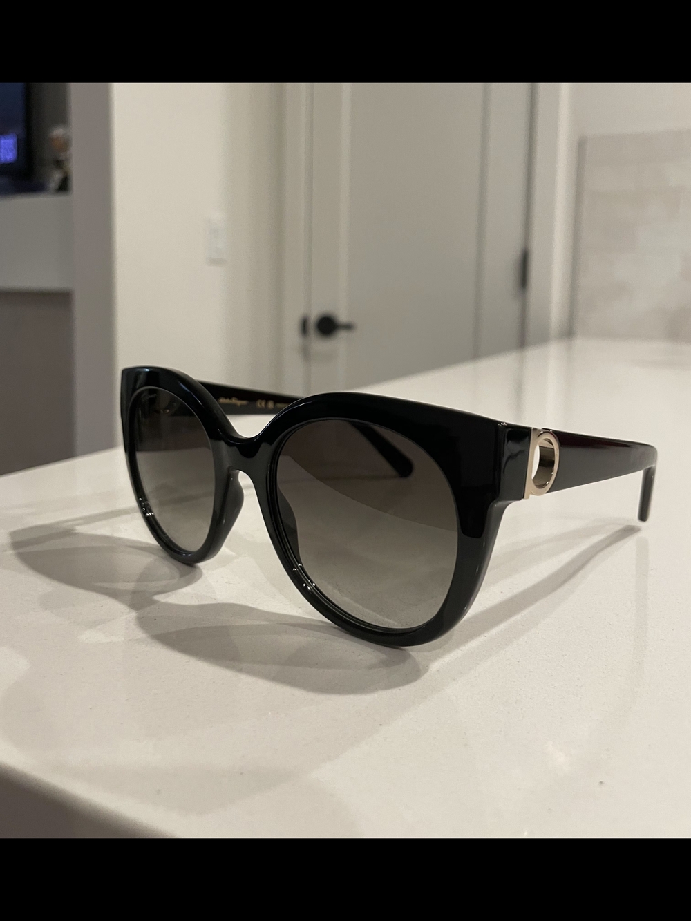 Ferragamo SF1031S Black Gradient Cat Eye Sunglasses